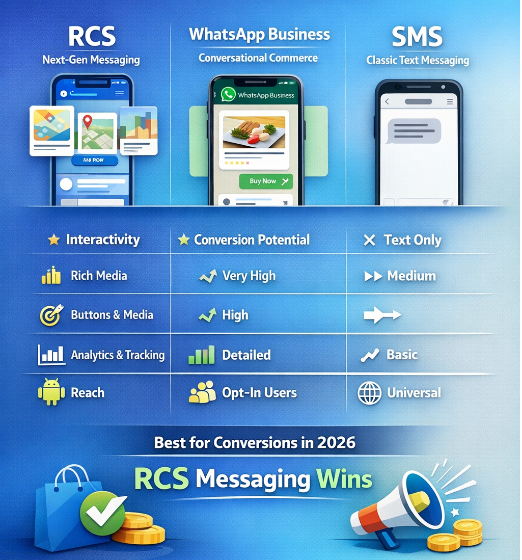 RCS vs WhatsApp vs SMS